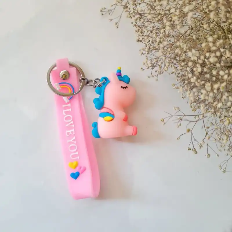 جاکلیدی مدل عروسکی طرح اسب یونیکورن تک شاخ کد 316 به همراه بند آویز