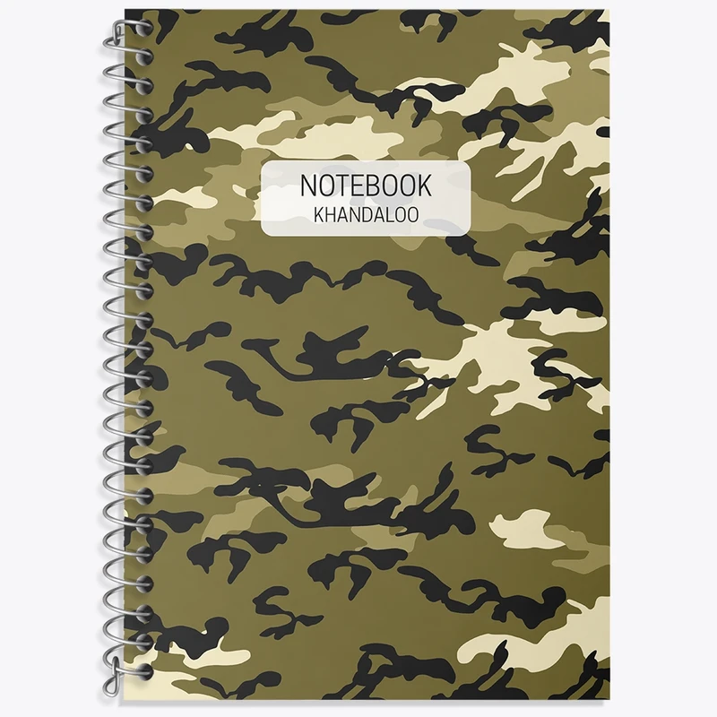 دفتر زبان 50 برگ خندالو مدل سه خط طرح چریکی کد N590