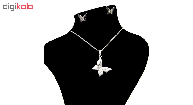 نیم ست بهارگالری مدل SIilver Butterfly کد S209025