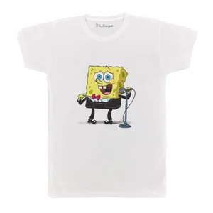 تی شرت بچگانه پرمانه طرح باب اسفنجی کد pmt.1189