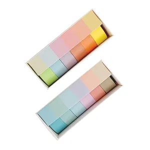 چسب کاغذی مدل واشی پاستلی کد PT03 عرض 1.5 سانتی متری بسته 12 عددی