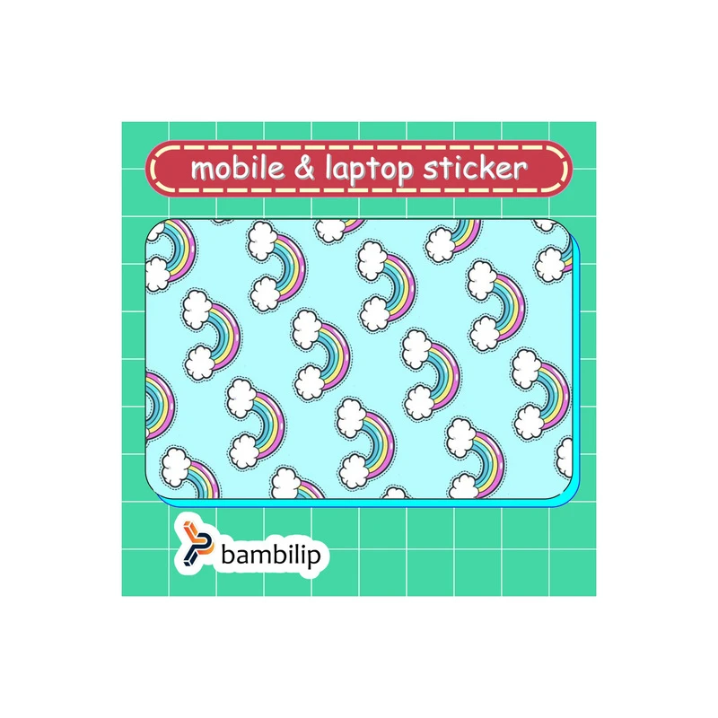 استیکر بامبیلیپ مدل کارت عابر طرح رنگین کمان کد 9503461