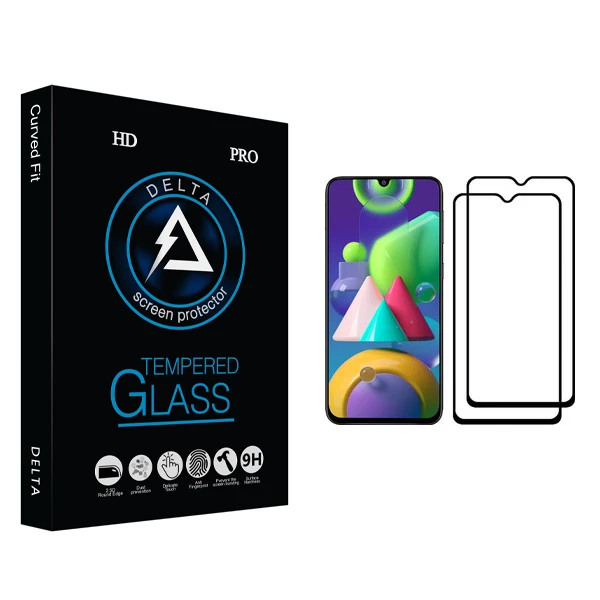 محافظ صفحه نمایش دلتا مدل Fit مناسب برای گوشی موبایل سامسونگ Galaxy M21 بسته دو عددی