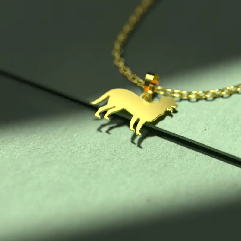 گردنبند طلا 18 عیار زنانه مدوپد مدل سگ کد J3-1-1037