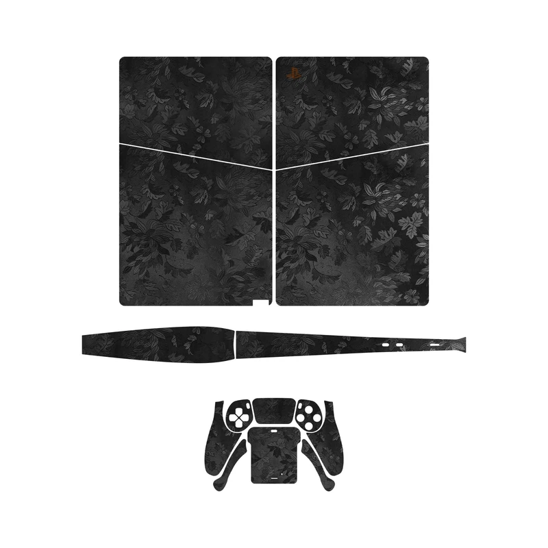 برچسب کنسول و دسته بازی ماهوت PS5 Slim Digital Edition مدل Black Wildflower