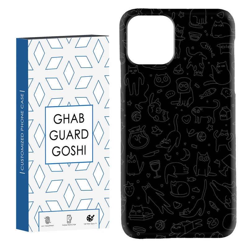 کاور قاب گارد گوشی طرح گربه مینیمال کد Dimo-817 مناسب برای گوشی موبایل اپل  IPHONE 11