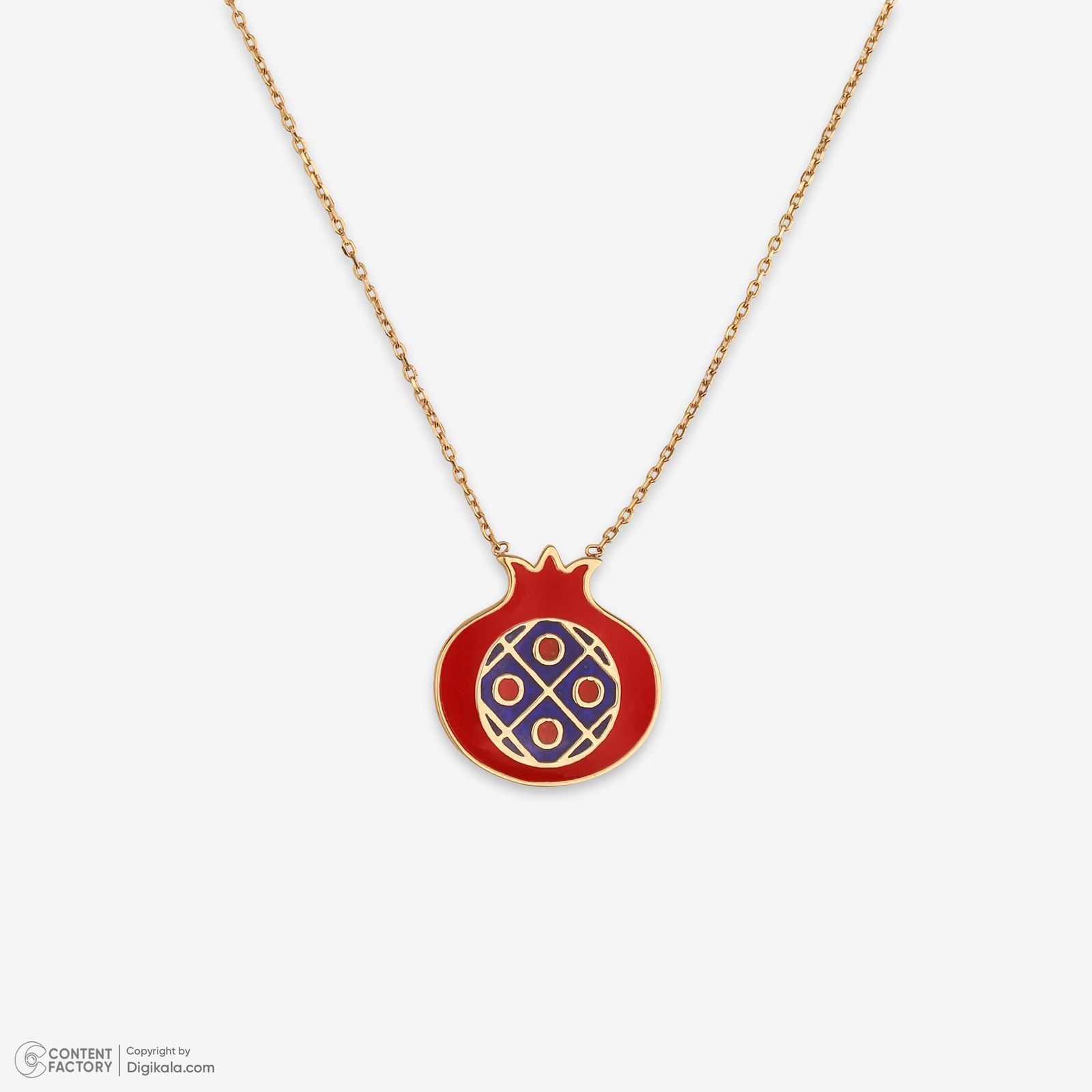 گردنبند طلا 18 عیار زنانه با زنجیر حلقه‌ای (فلامینگو) وی گالری مدل انار کد NA7306 -  - 4