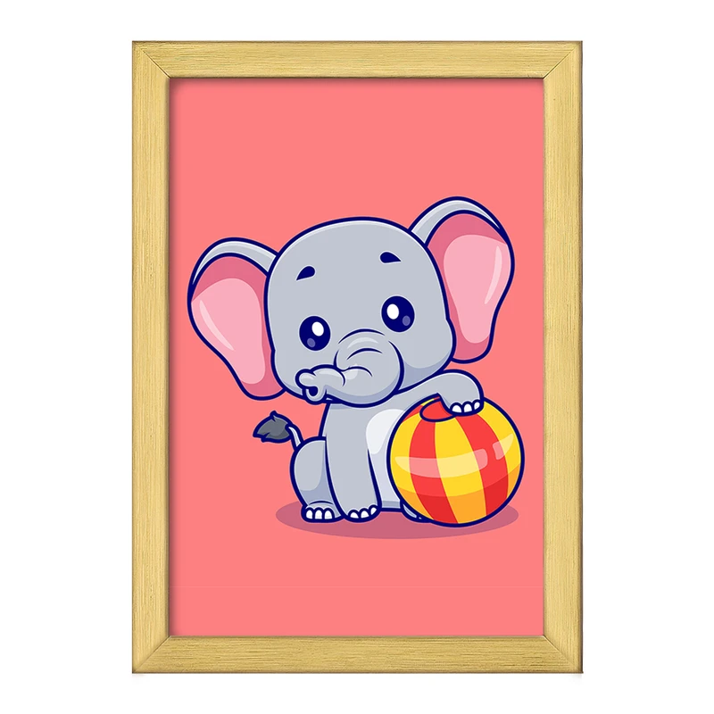 تابلو خندالو طرح حیوانات بامزه فیل کد 29727