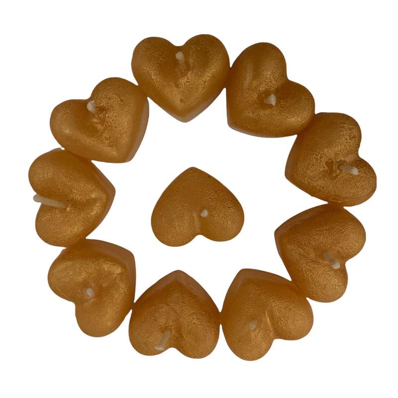 شمع وارمر مدل قلبی بسته 10 عددی