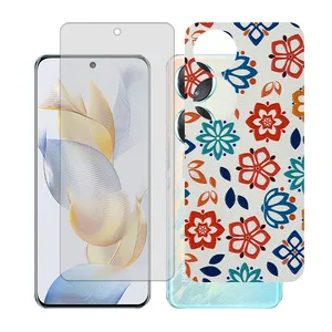 Glass together model transparent screen protector suitable for Honor 70 mobile phone with back cover sticker