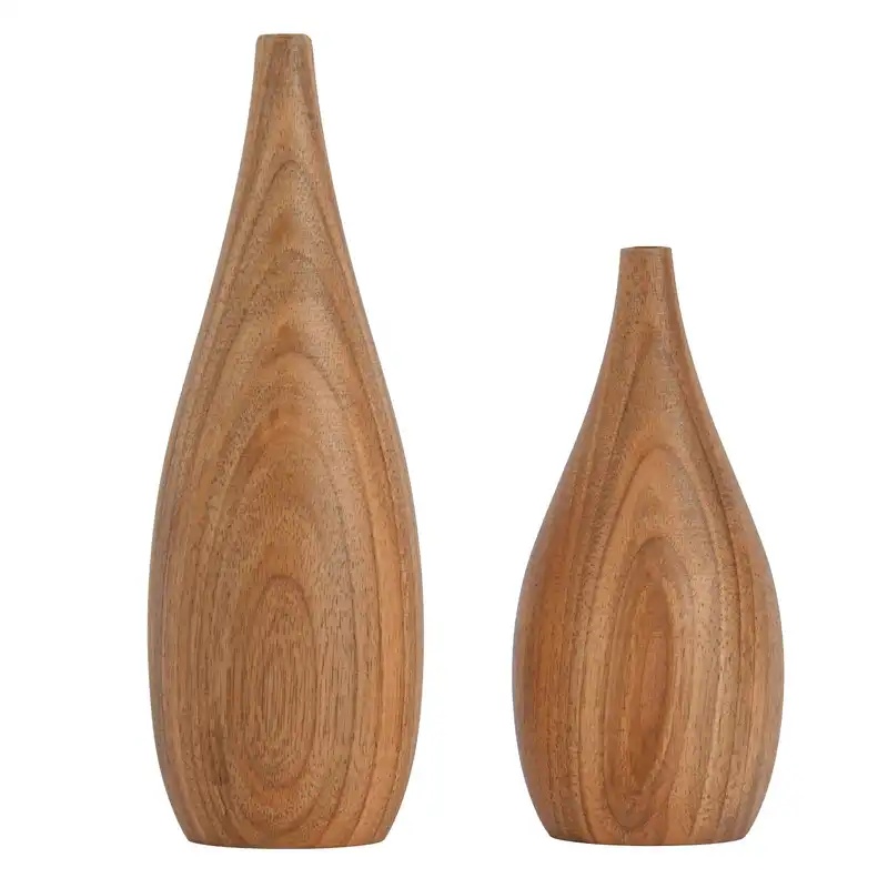 گلدان چوبی مدل بومرنگ کد 10 مجموعه 2عددی