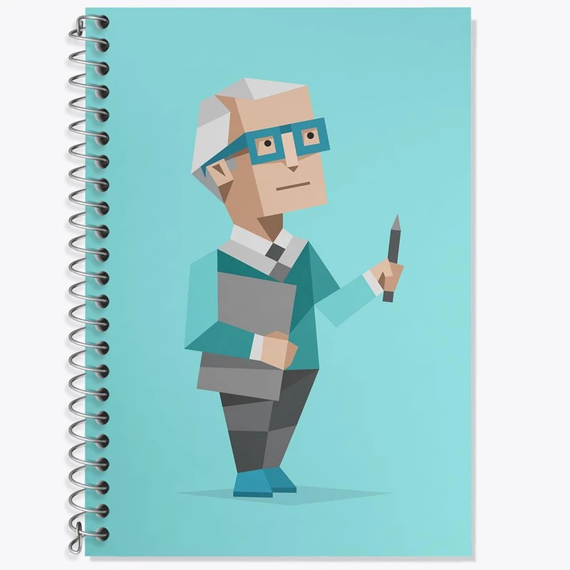 دفتر زبان 50 برگ خندالو مدل دو خط طرح تایپ شخصیتی بازپرس ISTJ کد 7715