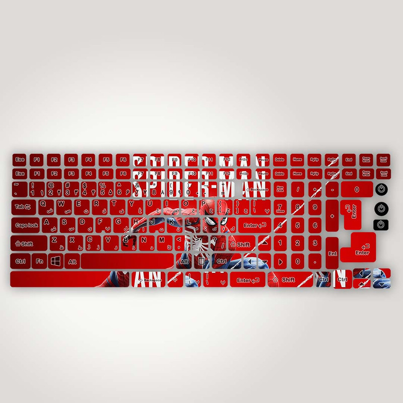 برچسب حروف فارسی کیبورد مدل spider man noir کد K-365 