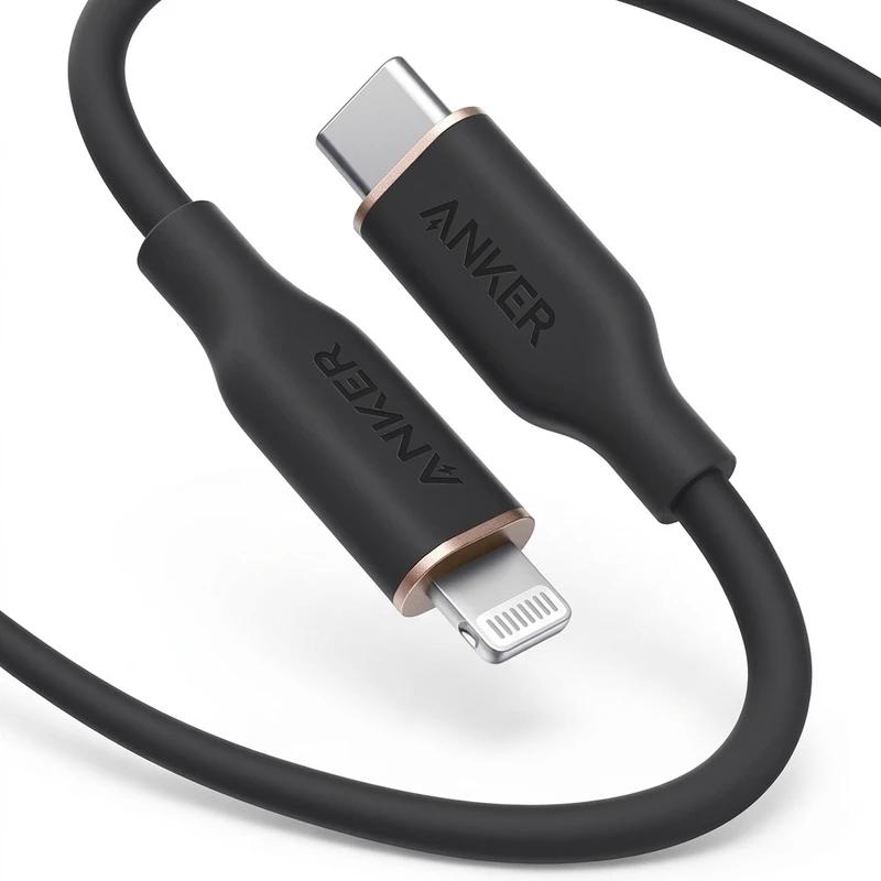 کابل تبدیل USB-C به لایتنینگ انکر مدل Powerline III Flow A8663 طول 1.8 متر	
