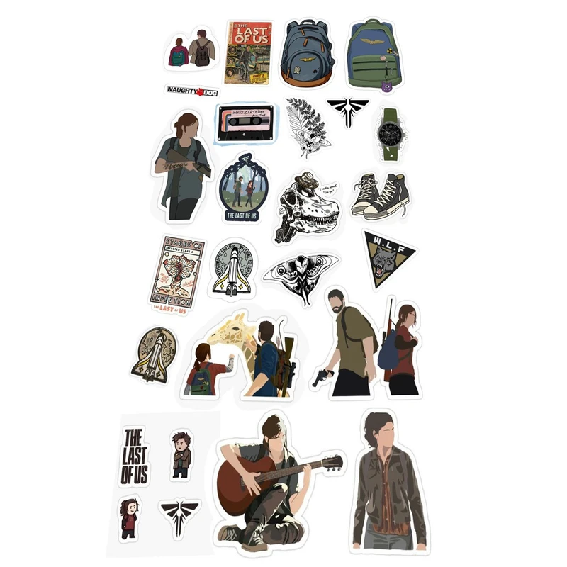 استیکر لپ تاپ طرح لست او آس کد 26 مجموعه 26 عددی