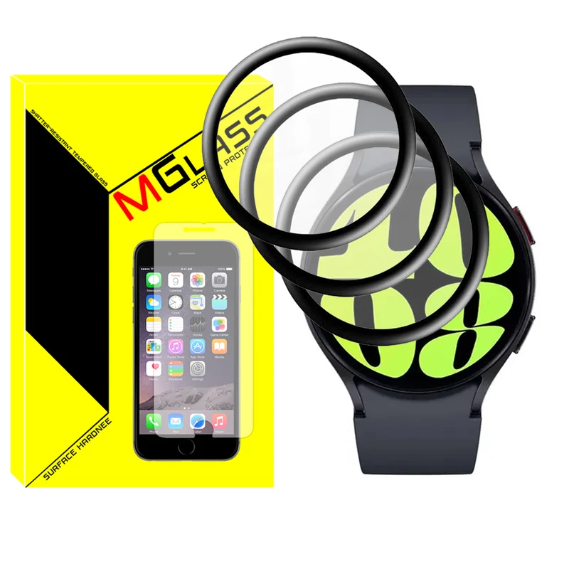 محافظ صفحه نمایش نانو ام‌گلس مدل NMG مناسب برای ساعت هوشمند سامسونگ Galaxy Watch 6 Classic 47mm بسته سه عددی