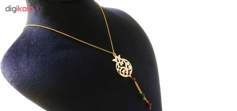 گردنبند طلا 18 عیار کانیار گالری طرح انار کد 07