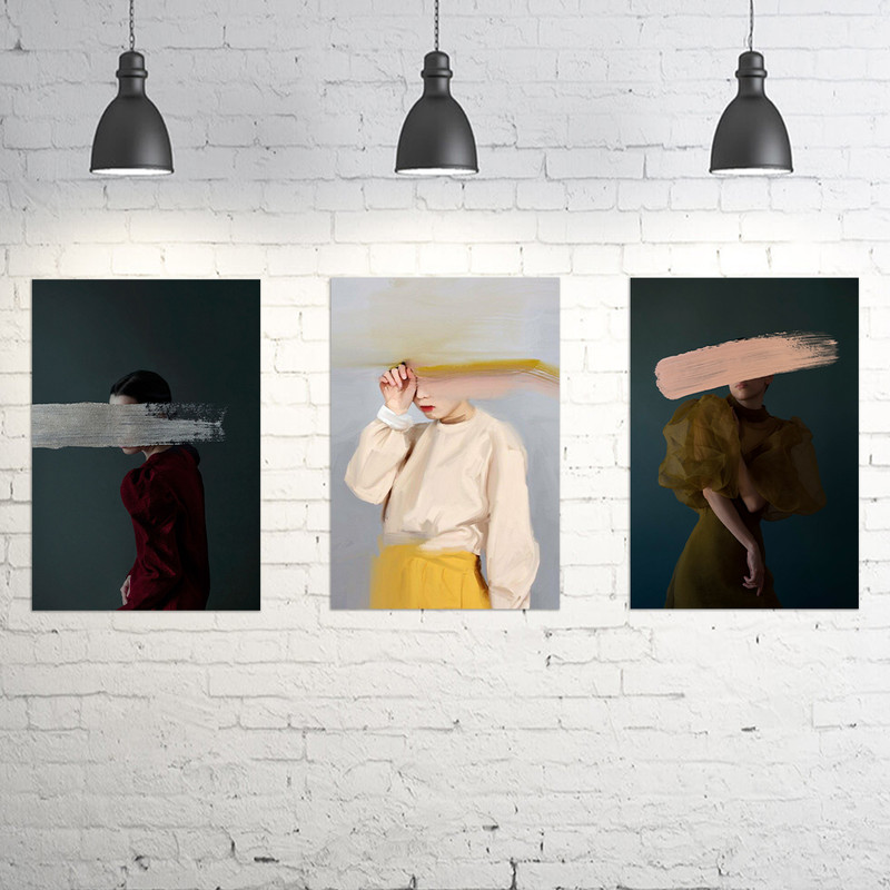 تابلو بوم مدل دختران کد VND-22 مجموعه سه عددی