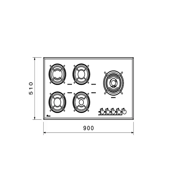 اجاق گاز صفحه ای بیمکث مدل 0016