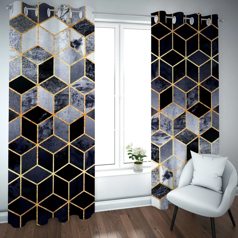 پرده مدل چاپی هازان سایز 300×150 سانتی متر 