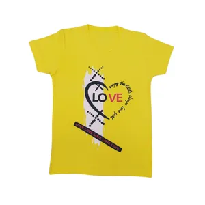 تی شرت آستین کوتاه دخترانه مدل LoveZ