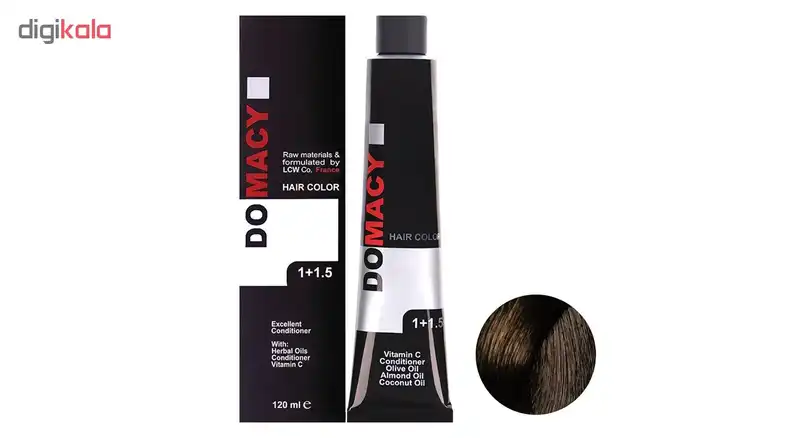 رنگ مو دوماسی سری شکلاتی شماره 4.7 حجم 120 میلی لیتر رنگ قهوه ای شکلاتی متوسط