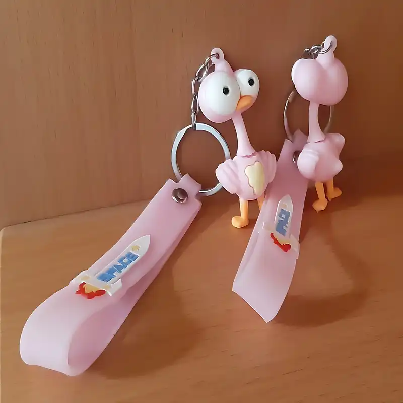 جاکلیدی مدل سیلیکونی حیوانات جوجه اردک فلامینگو طرح عروسکی