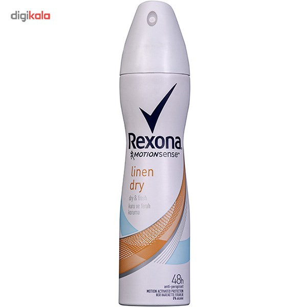 اسپری ضد تعریق زنانه رکسونا مدل Linen Dry حجم 150 میلی لیتر