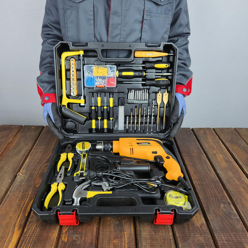 دریل چکشی صنعتی اینتیمکث مدل 0902 مجموعه 100 عددی