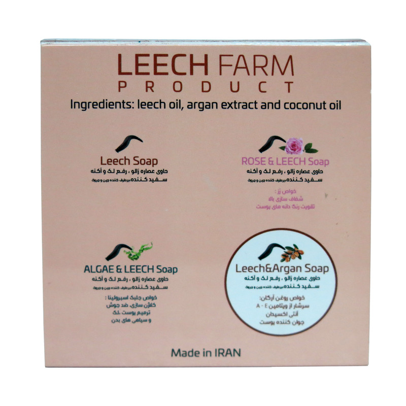صابون لیچ فارم مدل زالو و آرگان وزن 60 گرم