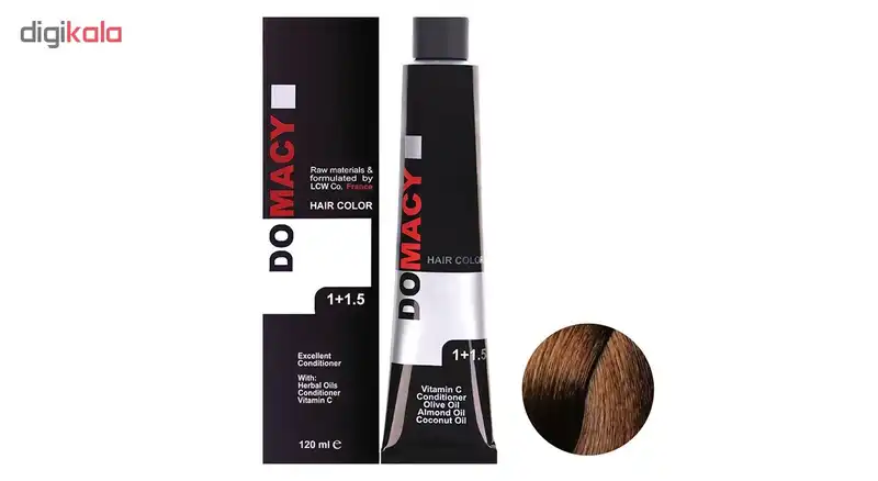 رنگ مو دوماسی سری عسلی شماره 6.34 حجم 120 میلی لیتر رنگ بلوند عسلی تیره