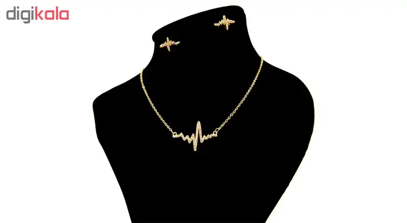 نیم ست زد جی جولری مدل ضربان قلب