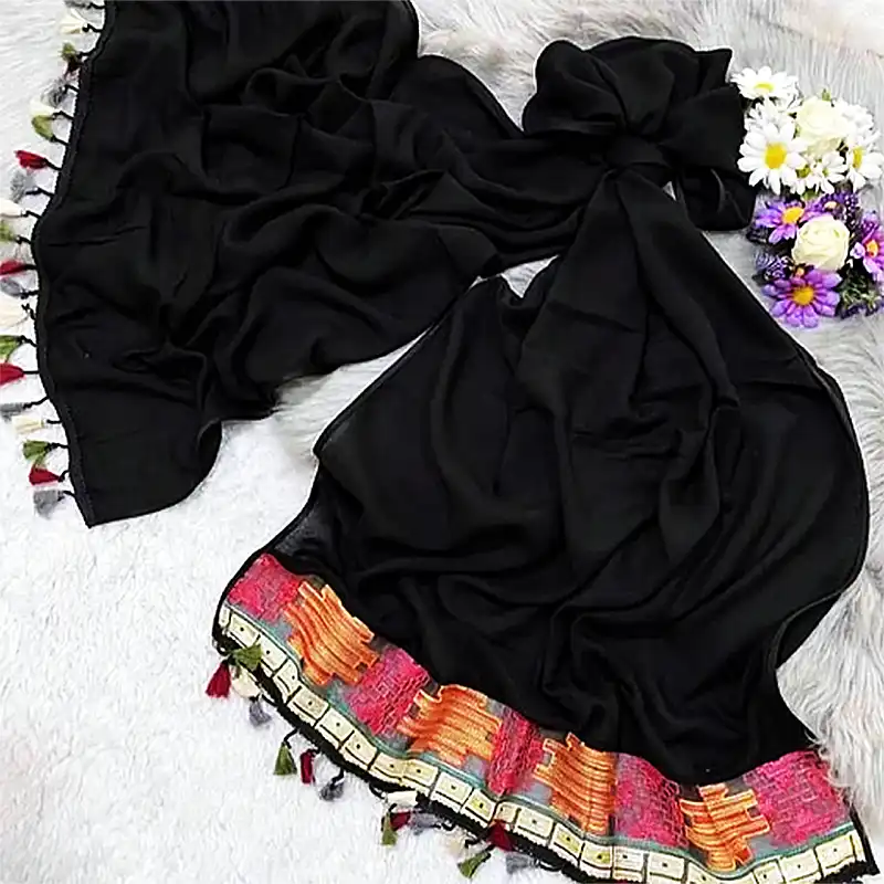 شال زنانه مدل سنتی منگوله دار