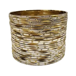 النگو زنانه مدل هندی ظریف کد glsr-22500 مجموعه 24 عددی