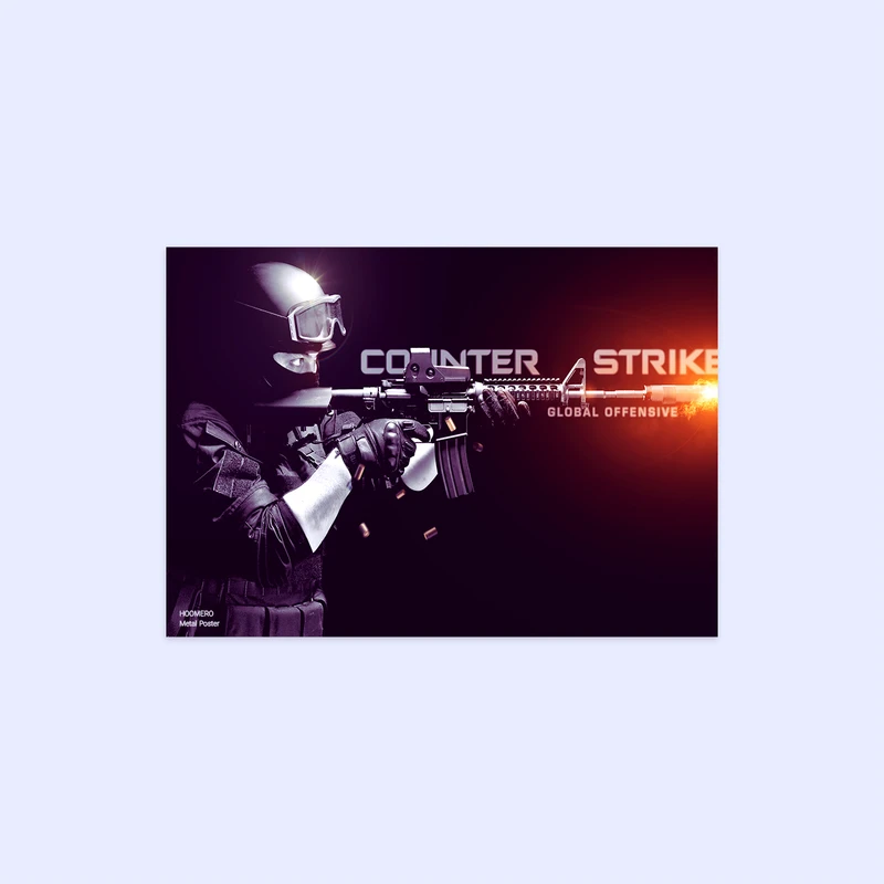پوستر هومرو مدل فلزی طرح بازی کانتر استرایک کد PS271