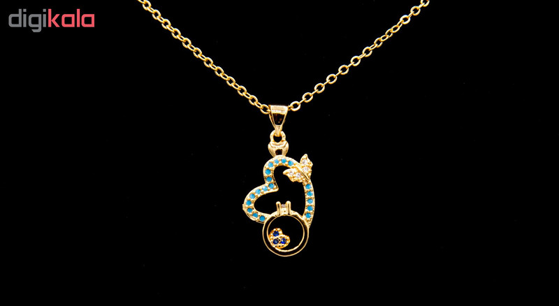 نیم ست زد جی جولری مدل قلب و شاپرک سولیتر