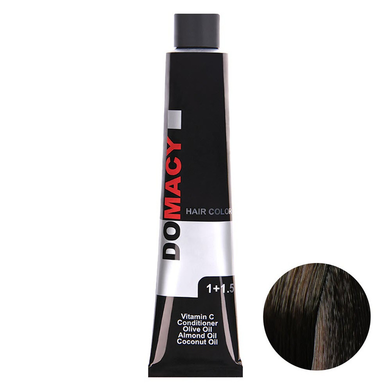 رنگ مو دوماسی سری فندقی شماره 3.74 حجم 120 میلی لیتر رنگ قهوه ای فندقی تیره رنگ مو دوماسی سری فندقی شماره 3.74 حجم 120 میلی لیتر رنگ قهوه ای فندقی تیره