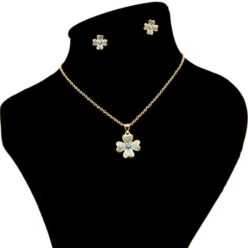 نیم ست زد جی جولری مدل گل چشم نظر نیم ست زد جی جولری مدل گل چشم نظر