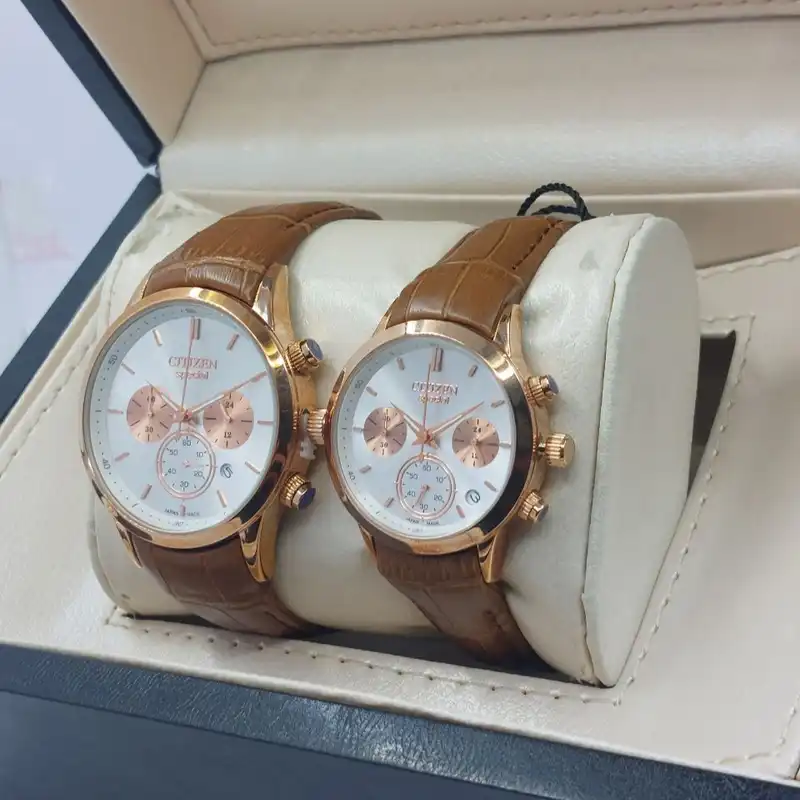 ست ساعت مچی عقربه ای  زنانه و مردانه مدل سه موتور فعال کرنوگراف اسپشیال