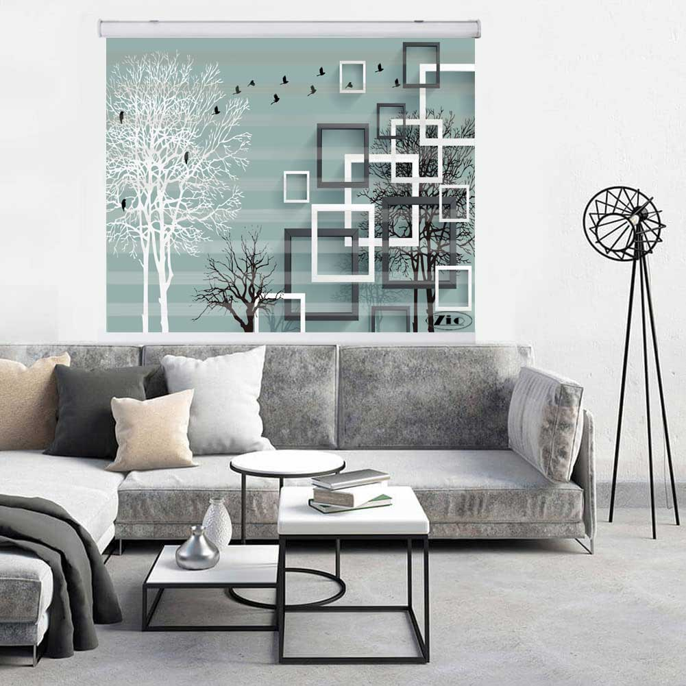 پرده زبرا زیو کد 3D1383 سایز 150x150 سانتی متر