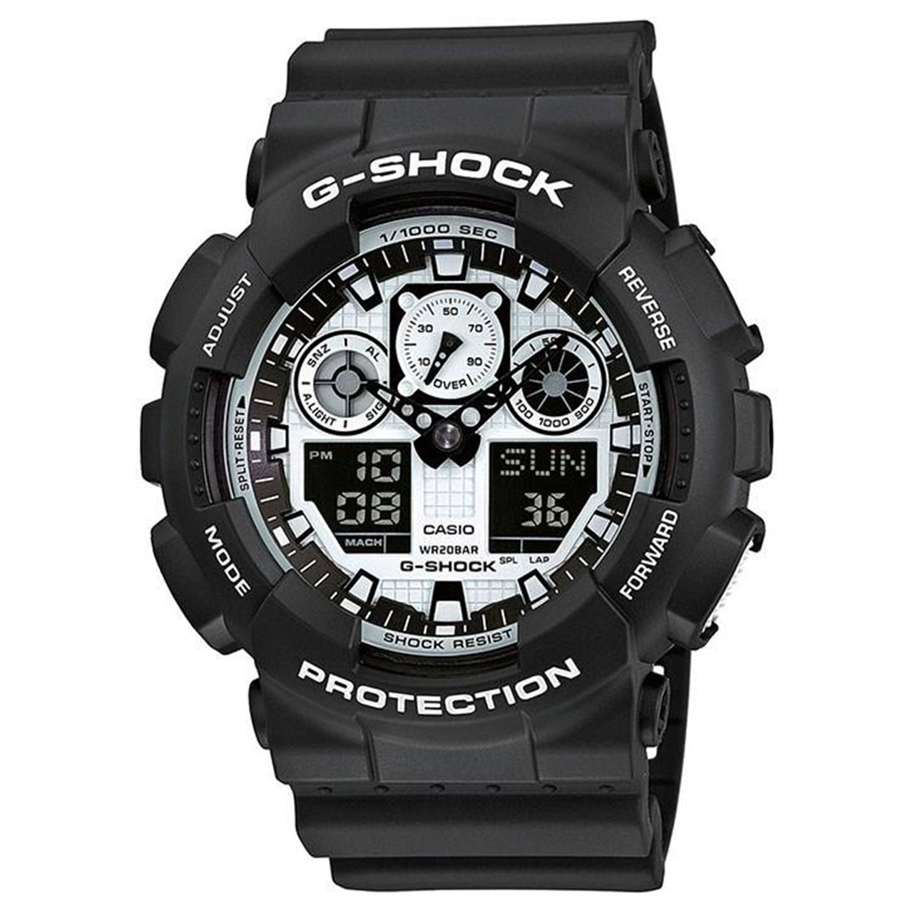 ساعت مچی عقربه ای مردانه کاسیو مدل GA-100BW-1ADR