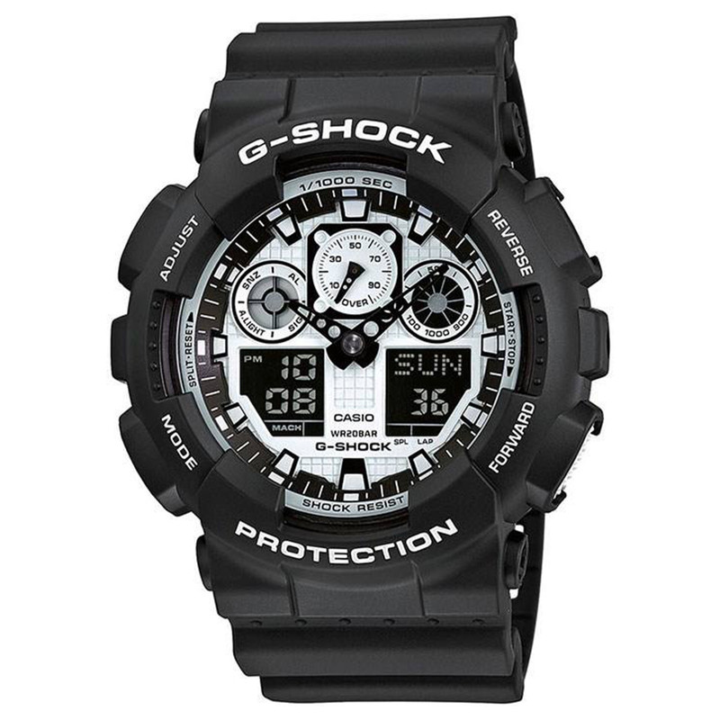 ساعت مچی عقربه ای مردانه کاسیو مدل GA-100BW-1ADR