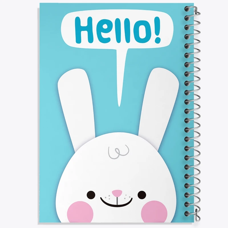 دفتر مشق 100 برگ خندالو طرح خرگوش بامزه کد F2001