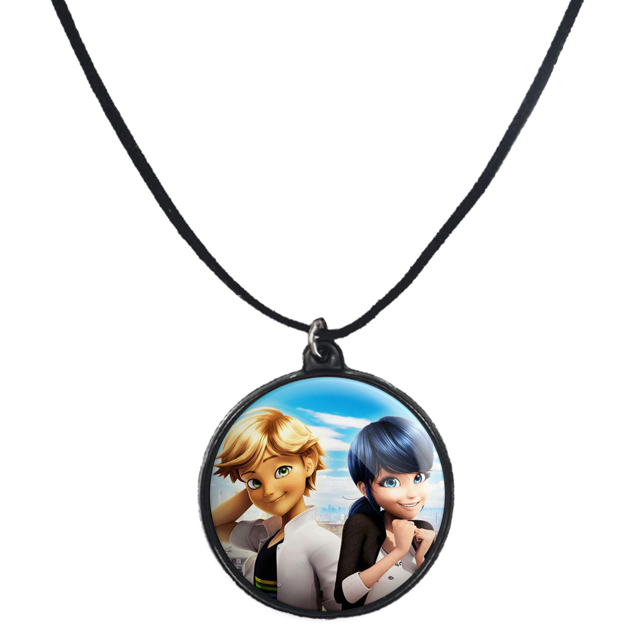 گردنبند پرمانه طرح کفشدوزکی کد pmb.265 مدل دو طرفه