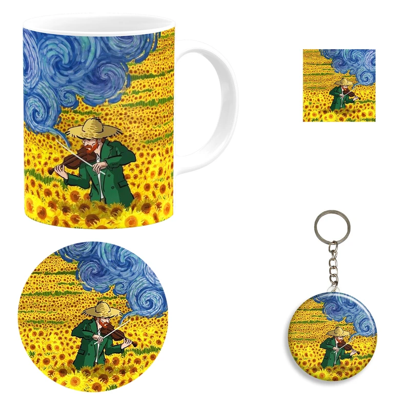 ست هدیه ماگ طرح شب پر ستاره ونگوگ کد C1