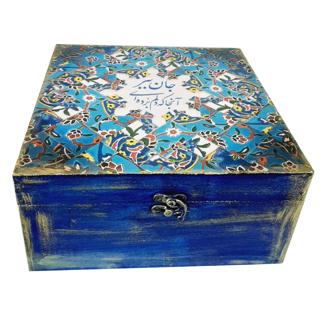 جعبه چای کیسه ای مدل سنتی طرح کاشی کد 55