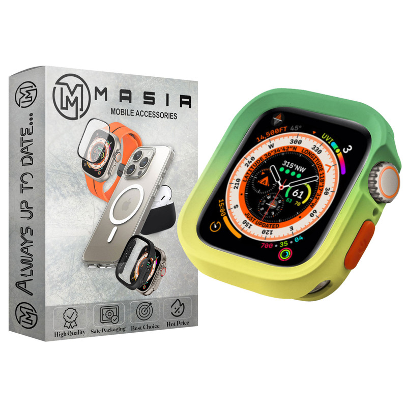  کاور مسیر مدل AMIZEE Silicone Dual Color مناسب برای اپل واچ Ultra 49mm / Ultra 2 49mm