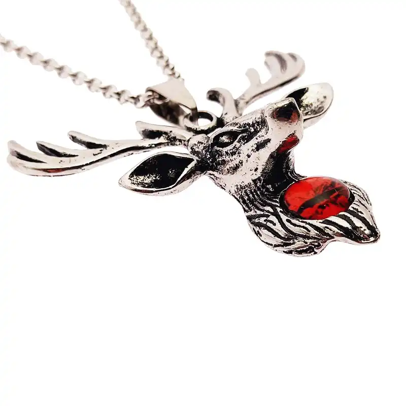 گردنبند طرح گوزن مدل 369GAMZ