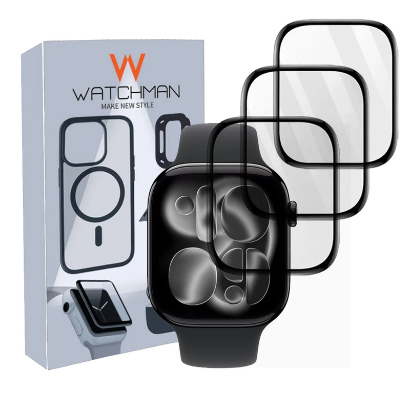 محافظ صفحه نمایش نانو واچ من مدل PMMA-WM مناسب برای اپل واچ 46 میلی متر سری 11 بسته سه عددی