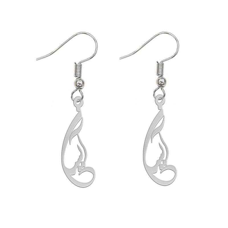 گوشواره نقره زنانه لیردا مدل اسم آیسان gosh sss 6